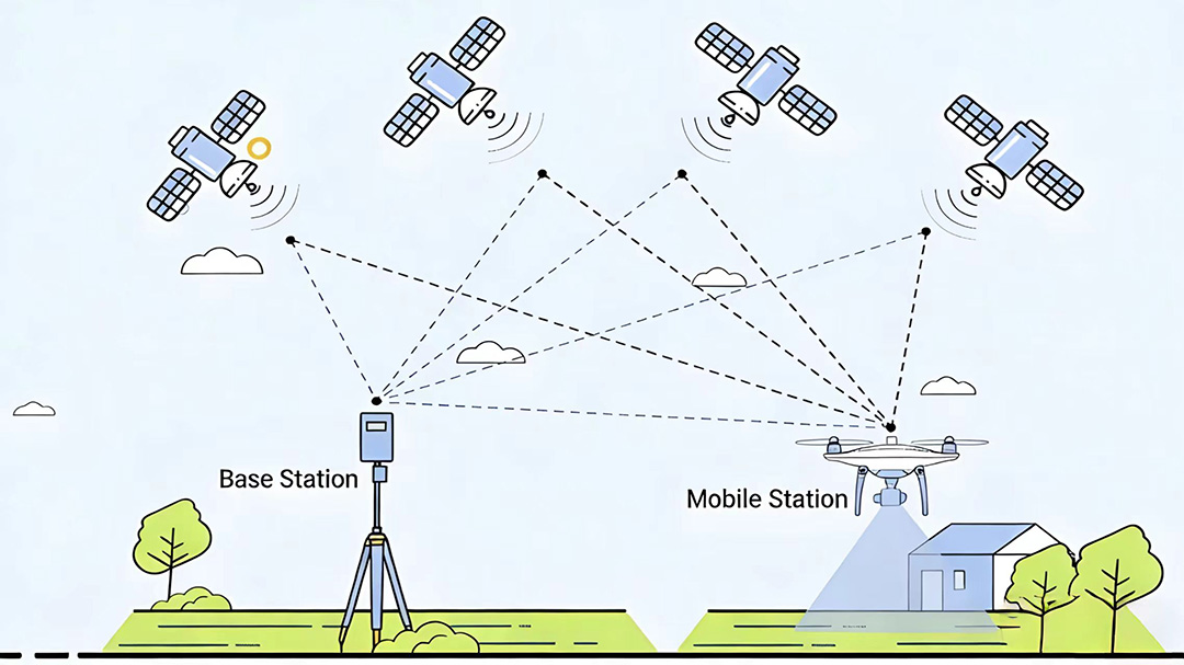 Diagram illustrating hybrid PPP and RTK enhancement architecture for high-precision GNSS positioning.